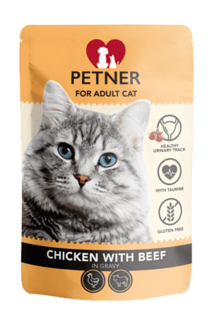 petner cat wet food with beef