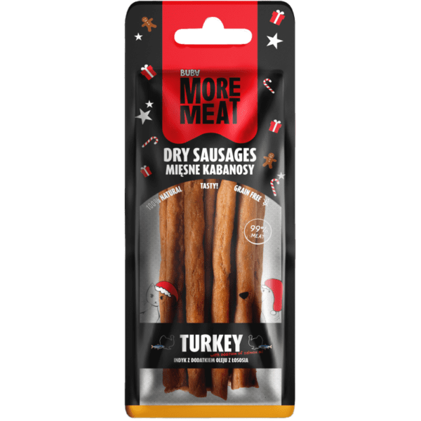 BUBAlicious More Meat XMAS kabanosy 70g indyk z łososiem